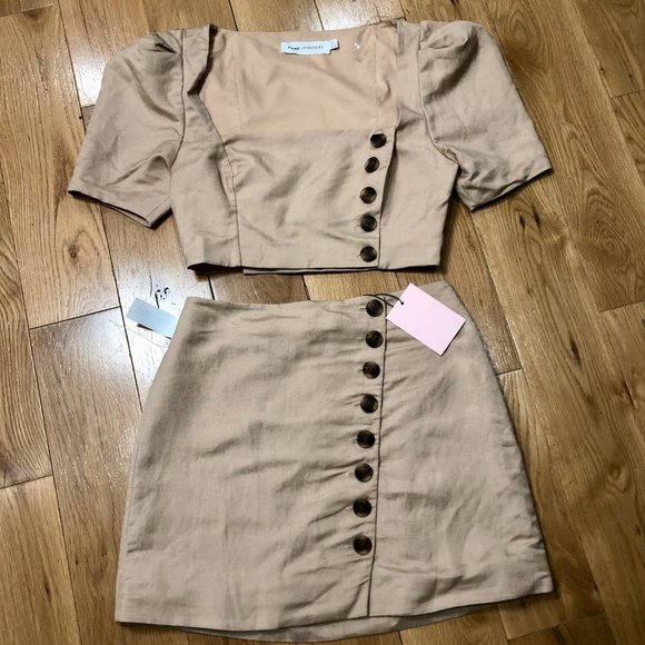 NEW Fame and Partners Beige Two-piece Set, Size 6 - Picture 5 of 5